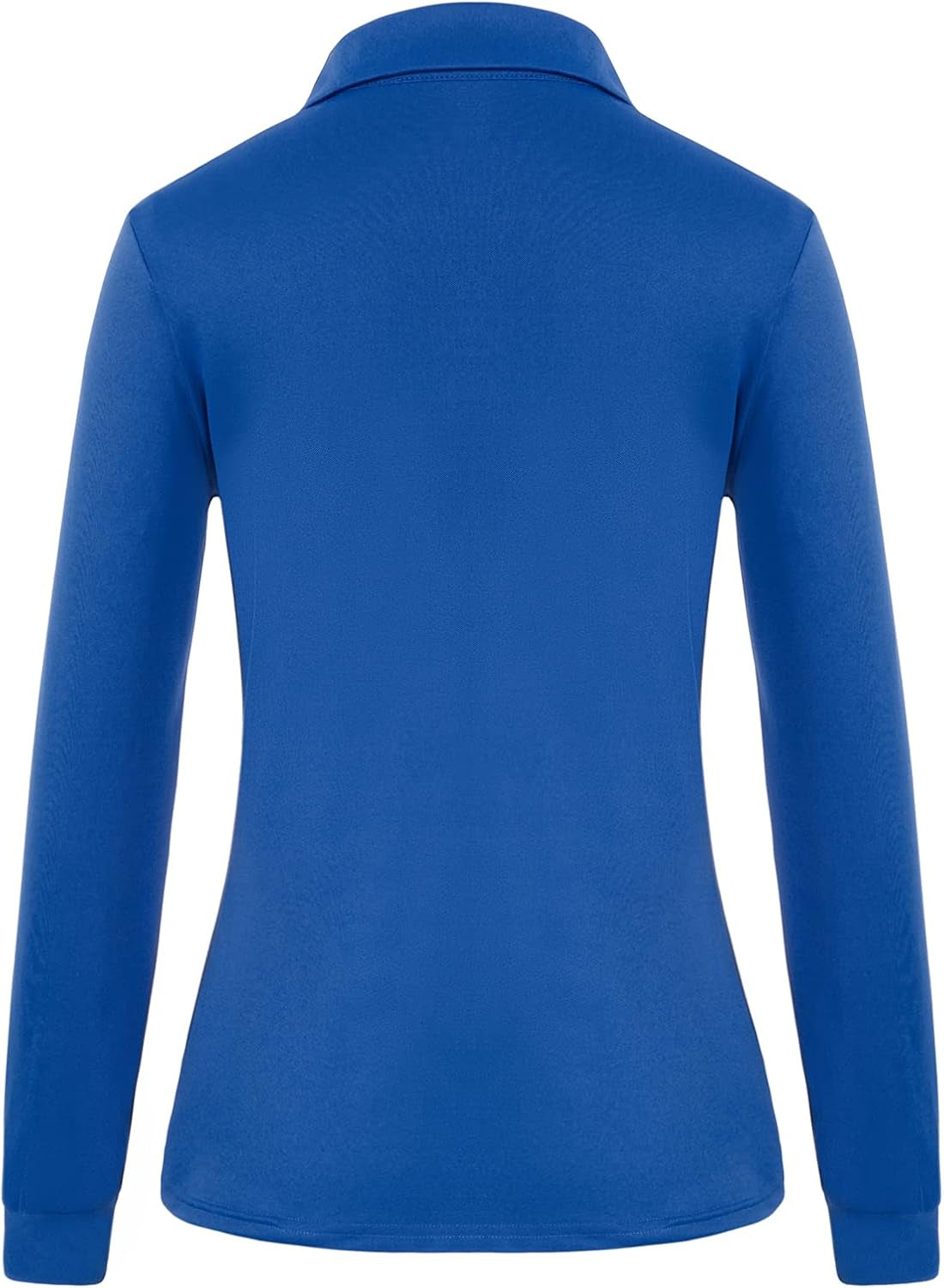 Blue Polo Shirts for Women V Neck Performance Exercise Tops Lightweight Moisture-Wicking Sport Workout Shirt(Royal Blue,L)
