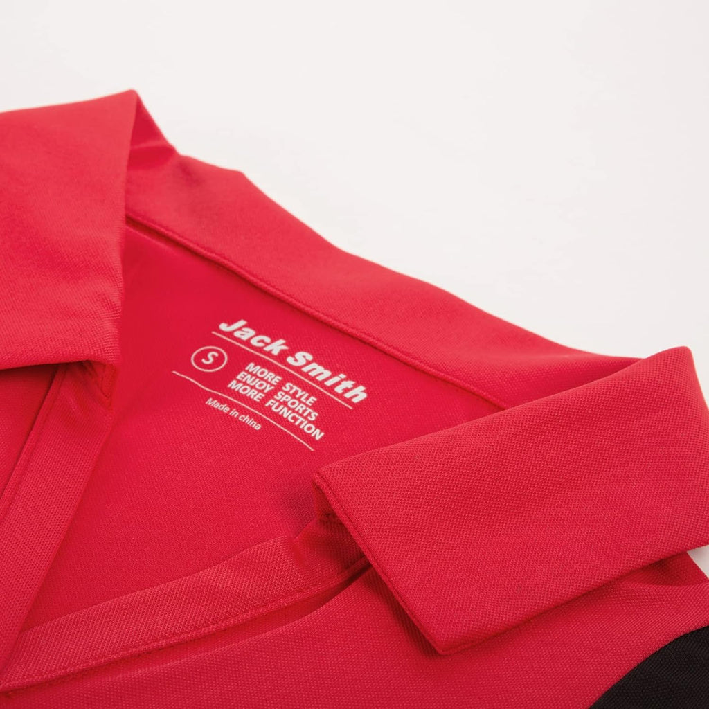 Plus Size Golf Tennis Shirt for Women Long Sleeve Workout Shirts UPF 50 Long Sleeve Polo(Red,Xl)